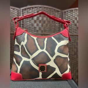 Dooney & Burke Hobo Giraffe Print Purse